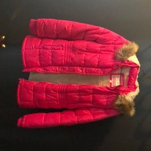 Justice girls hot pink winter coat